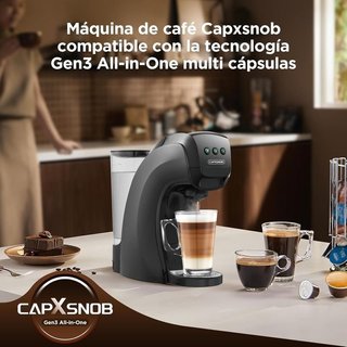 Cafetera multicápsulas 5en1 CAPXSNOB negra NUEVO