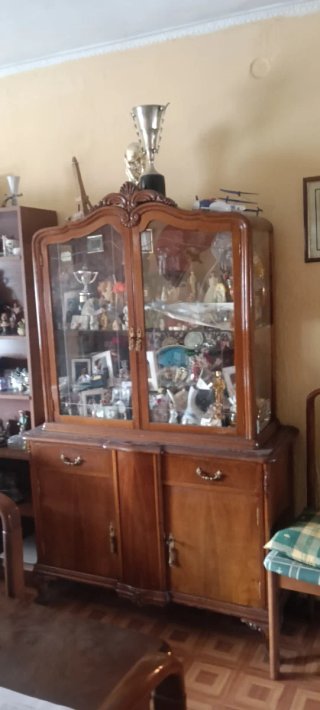 Vitrina antigua madera y cristal