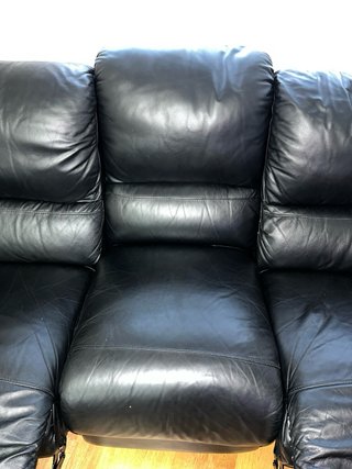 Sofá de piel reclinable 3 plazas
