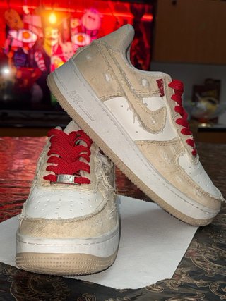 Nike Air Force 1 Talla 39.5 Beige/Blanco