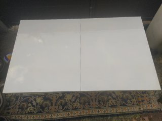 Mesa Comedor Extensible Blanca y Plata