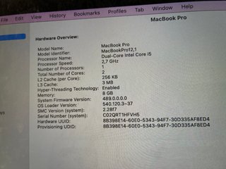 MacBook Pro 13" (2015) - BATERÍA NUEVA, 155 ciclos