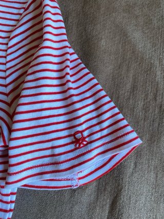 Camiseta Benetton Rayas Rojas Talla S