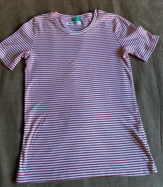 Camiseta Benetton Rayas Rojas Talla S