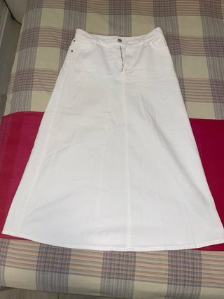 Falda vaquera Zara blanca Talla XS