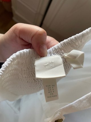 Vestido blanco H&M lino