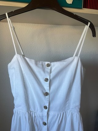 Vestido blanco H&M lino