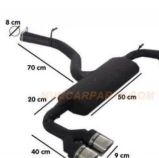 Silencioso trasero tipo Golf R para VW Golf 7.5
