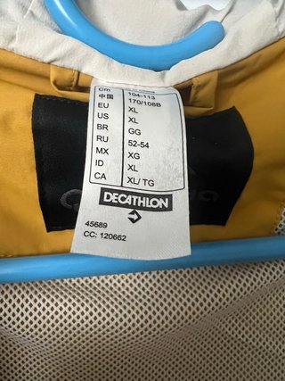 Chubasquero Quechua Amarillo y Beige