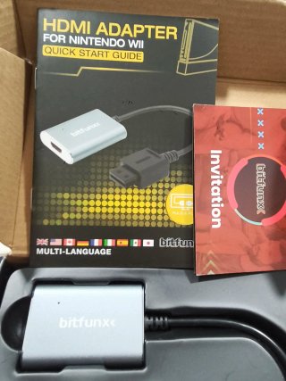 Adaptador HDMI BitfunX para Nintendo Wii