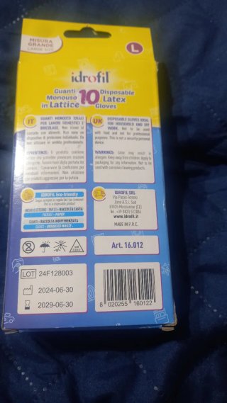 Guanti Monouso Lattice Idrofil L 10pz