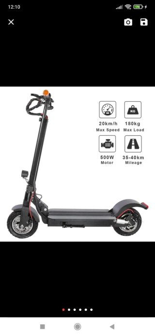 Patinete Eléctrico Negro