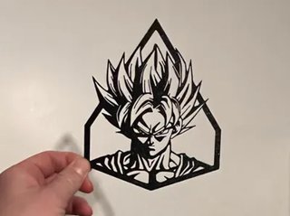 Figura Goku 3D Decorativa