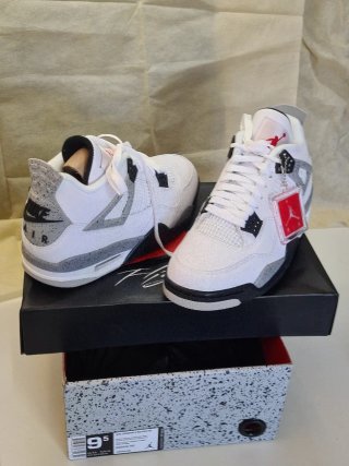 Air Jordan 4 Retro Bianca Nera Tg 43