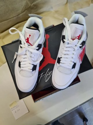 Air Jordan 4 Retro Bianca Nera Tg 43