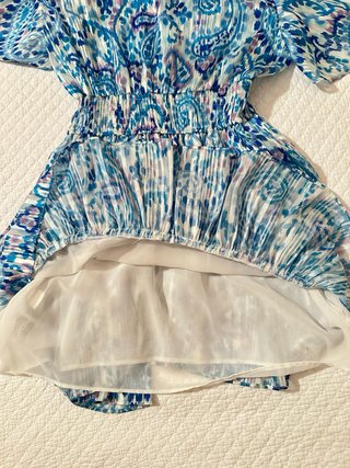 Vestido Zara Estampado Azul y Morado