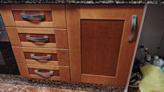 Módulos de cocina madera y metal