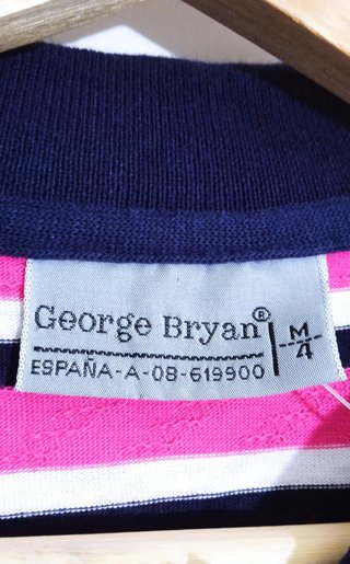 Polo George Brayan Rayas Rosas y Negras