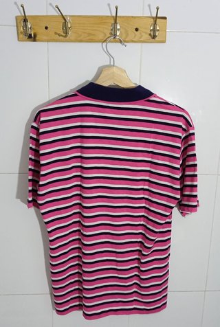 Polo George Brayan Rayas Rosas y Negras