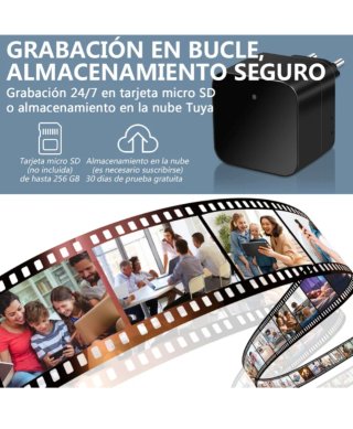 Cámara espía oculta 1080p cargador USB