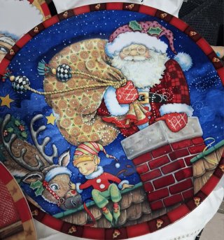 Platos Navideños Santa Claus Cerámica