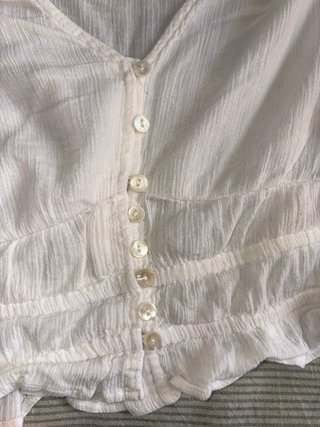 Blusa blanca Mango Talla XS