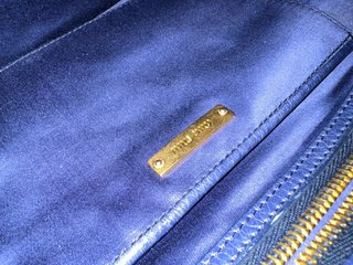 Borsa Miu Miu Trapuntata Blu