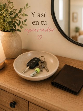 Llavero seta artesanal porcelana
