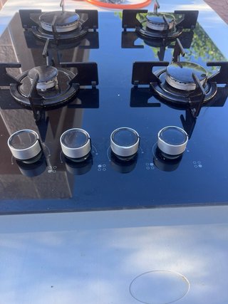 Placa de cocina Beko cristal negro