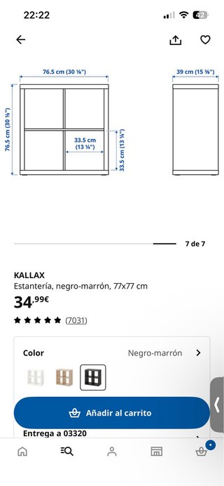 Dos muebles Kallax Ikea con puertas