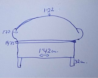 Cabecero de madera para cama de 135 cm