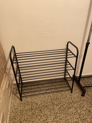 Zapatero Metálico Negro