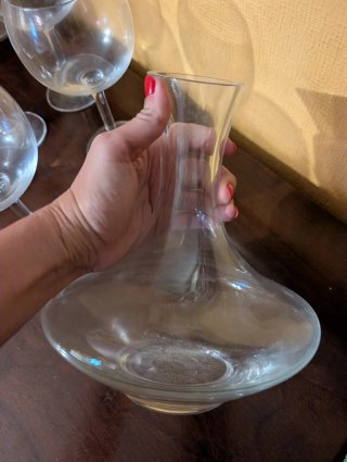 Set di 5 calici da vino e decanter