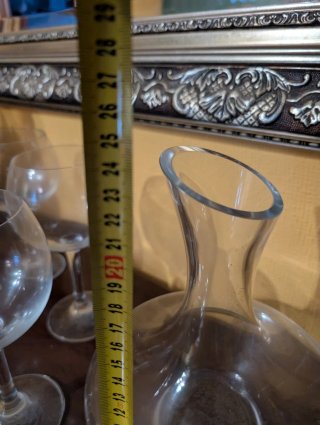 Set di 5 calici da vino e decanter