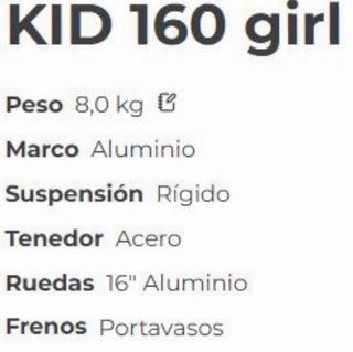 Bicicleta CUBE KID 160 GIRL con ruote da 16 pollici