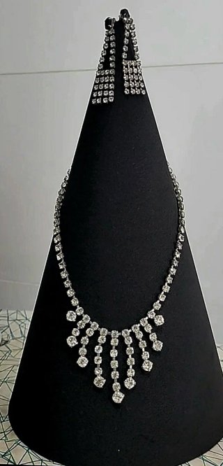 Conjunto Vintage Gargantilla y Pendientes Strass