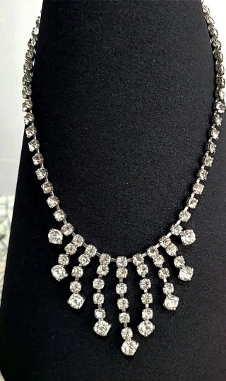 Conjunto Vintage Gargantilla y Pendientes Strass