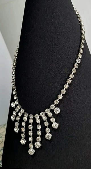 Conjunto Vintage Gargantilla y Pendientes Strass