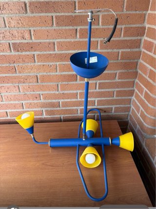 Lámpara Techo Infantil Azul y Amarillo