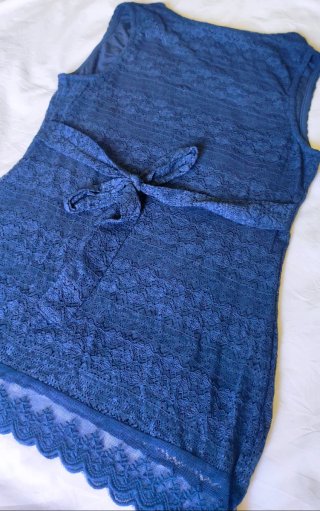 Top in pizzo blu Tatienne Taglia XS