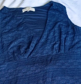 Top in pizzo blu Tatienne Taglia XS