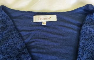Top in pizzo blu Tatienne Taglia XS