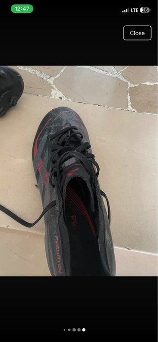 Scarpe Adidas Predator Calcio Nero Rosse