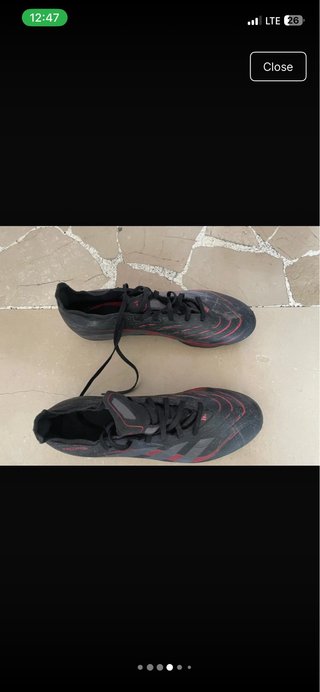 Scarpe Adidas Predator Calcio Nero Rosse