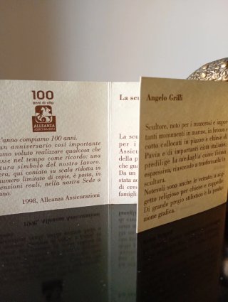 Scultura Angelo Grilli Bronzo Centenario A.A.