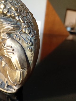 Scultura Angelo Grilli Bronzo Centenario A.A.