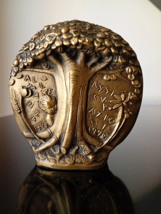 Scultura Angelo Grilli Bronzo Centenario A.A.