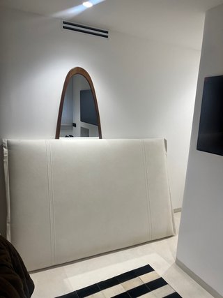 Cabecero tapizado tela beige/arena (NUEVO)