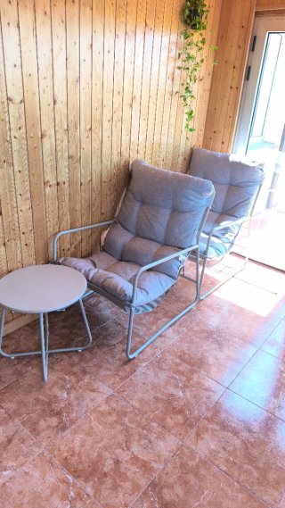 Conjunto 2 sillas + mesa café relax