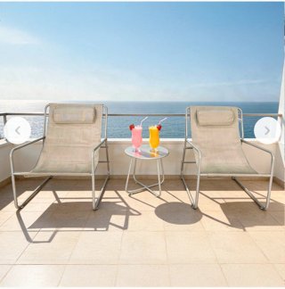 Conjunto 2 sillas + mesa café relax